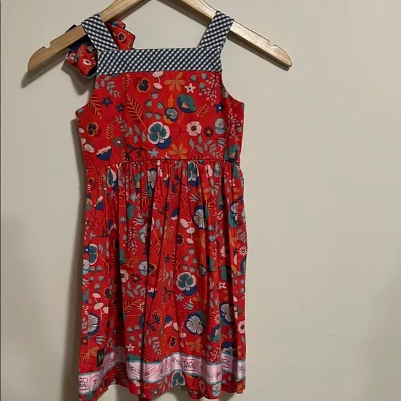 Matilda Jane Postal and Floral Red SunDress with 5” bow - Picture 6 of 6
